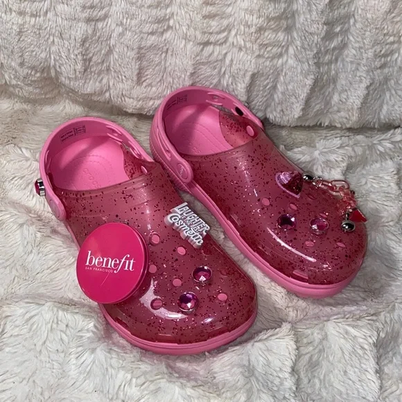 New CROCS x benefit cosmetics ADULT classic clogs